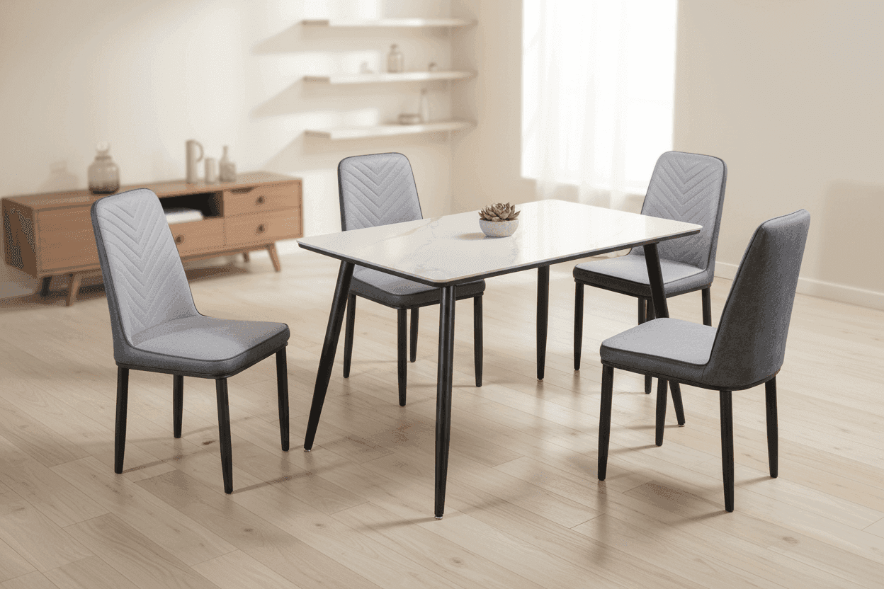 1+4 Ceramic Dining Set (DT9601-8 + C413F)